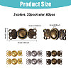 60Pcs 3 Colors Alloy Snap Lock Clasps FIND-GL0002-01-2