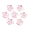 Transparent Spray Painted Frosted Glass Beads X2-GLAA-NH0003-01C-1