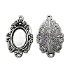 Tibetan Style Alloy Pendant Cabochon Settings PW-WG58EB0-02-1
