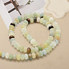 1 Strand Rondelle Natural Flower Amazonite Beads Strands G-PA0001-66-7