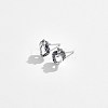 Rhodium Plated 925 Sterling Silver Stud Earrings STER-BB72164-5