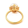 Round Natural Pearl Finger Rings STER-Z009-05G-3