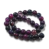 Faceted Natural Fire Crackle Agate Beads Strands G-F447-12mm-N05-3