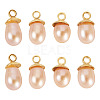 8Pcs Natural Pearl Pendants PALLOY-TAC0180-2