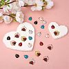 32Pcs 8 Style Alloy Enamel Pendants ENAM-SZ0002-81-4