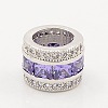 Medium Purple CZ Jewelry Findings Brass Micro Pave Cubic Zirconia Beads X-ZIRC-M015-25P-NR-2