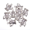 Tibetan Style Antique Silver Angel Pendants X-TIBEB-A11978-AS-LF-4
