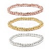 3Pcs 3 Colors Natural Lava Rock Stretch Bracelets Set BJEW-JB06838-01-1