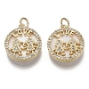 Brass Micro Pave Cubic Zirconia Pendants KK-R136-028-NF-1