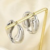 Brass Hoop Earrings for Women EJEW-U041-09P-2