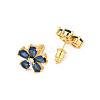 Rack Plating Brass Micro Pave Cubic Zirconia Stud Earrings EJEW-I304-07G-01-2