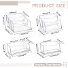 4Pcs 4 Styles Acrylic Business Card Holder ODIS-WR0001-08-2