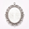 Tibetan Style Oval Pendant Cabochon Settings LS-TIBE-473-AS-NR-1