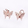 Long-Lasting Plated Brass Micro Pave Cubic Zirconia Charms ZIRC-F069-32RG-2