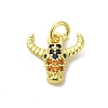Real 18K Gold Plated Brass Pave Colorful Cubic Zirconia Pendants KK-M283-06A-02-1