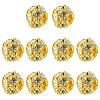 10Pcs Brass Beads RB-YW0001-19G-1