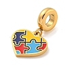 304 Stainless Steel Colorful Enamel European Dangle Charms STAS-U005-23G-2