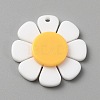 Opaque Resin Pendants RESI-WH0029-46B-01-1