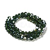 Transparent Electroplate Glass Beads Strands GLAA-F029-4mm-A25-2