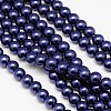 Eco-Friendly Dyed Glass Pearl Round Bead Strands X-HY-A002-6mm-RB069-1