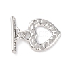 Heart Brass Toggle Clasps KK-S403-18P-1