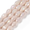 Opaque Solid Color Electroplate Glass Beads Strands EGLA-N013-P10mm-B08-1