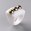 Opaque Acrylic Finger Rings RJEW-T010-11-5