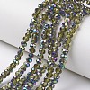 Electroplate Transparent Glass Beads Strands EGLA-A034-T4mm-Q16-1