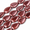 Electroplate Natural Freshwater Shell Beads Strands SHEL-R049-026-3