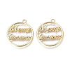 Alloy Open Back Bezel Pendants X-PALLOY-L228-001G-1