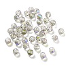 Electroplate Round Glass Beads  EGLA-A043-01-FR01-1