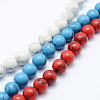 Synthetic Howlite Bead Strand G-E439-10mm-01-1