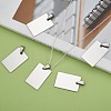 201 Stainless Steel Rectangle Stamping Blank Tag Pendants STAS-S030-01-5