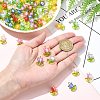 90Pcs 9 Colors Acrylic Lampwork Pendants PALLOY-CJ00048-4