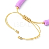MIYUKI Glass Seed Rectangle Charm Bracelet BJEW-MZ00037-04-3