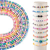 10Strands 10 Colors Handmade Polymer Clay Beads CLAY-TA0001-52-1