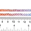 Gradient Color Baking Paint Glass Bead Strands DGLA-A039-T2mm-A015-5