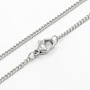 Women's 304 Stainless Steel Twisted Chain Necklaces X-STAS-O037-58P-1