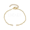 Brass Paperclip Chains Bracelet Makings AJEW-JB01223-1