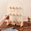 Arch Shaped Wood Bracelet Display Stands BDIS-WH0007-02-3