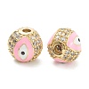 Brass Micro Pave Cubic Zirconia Charms ZIRC-A019-16G-B-3