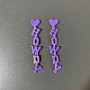 Word HOWDY Acrylic Dangle Stud Earrings FS-WGBB6AA-01-1