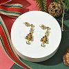 Alloy Rhinestone Stud Earrings EJEW-JE06005-2