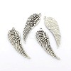 Antique Silver Plated Alloy Wing Big Pendants ALRI-N019-04-3