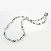 Trendy Unisex 304 Stainless Steel Figaro Chain Necklaces STAS-E063-08-2