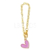 Heart Alloy Enamel Pendant Decoration HJEW-JM01459-4