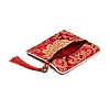 Chinese Brocade Tassel Zipper Jewelry Bag Gift Pouch ABAG-F005-12-3