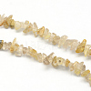 Natural Gold Rutilated Quartz Stone Bead Strands X-G-R192-A20-1