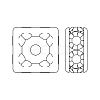 Preciosa&reg MAXIMA Crystal Multi-Stones Settings Y-PRC-MC8-00030-G-2