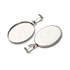 304 Stainless Steel Pendant Cabochon Settings STAS-D379-03B-P-2